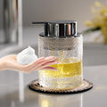 Jolof Store Glass Foaming Hand Soap Dispenser – Clear Leaf Pattern
