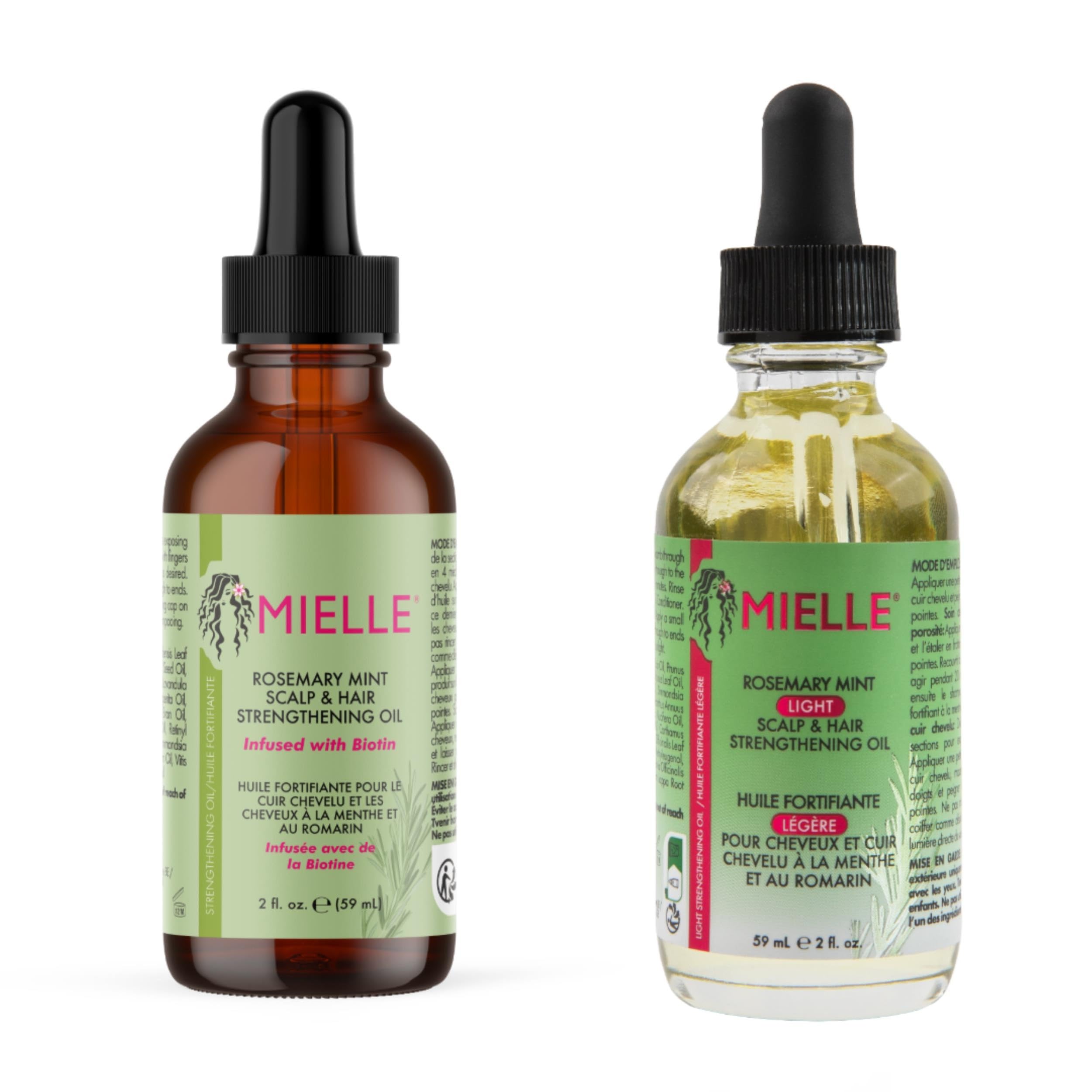 Mielle Rosemary Mint Scalp & Hair Strengthening Oil Bundle - Original & Light