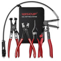 WISEUP 4PCS Hose Clamp Pliers Set | Long Reach Automotive Repair Tool Kit