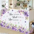 Purple Flower Wall Stickers – Live Laugh Love Floral Decals