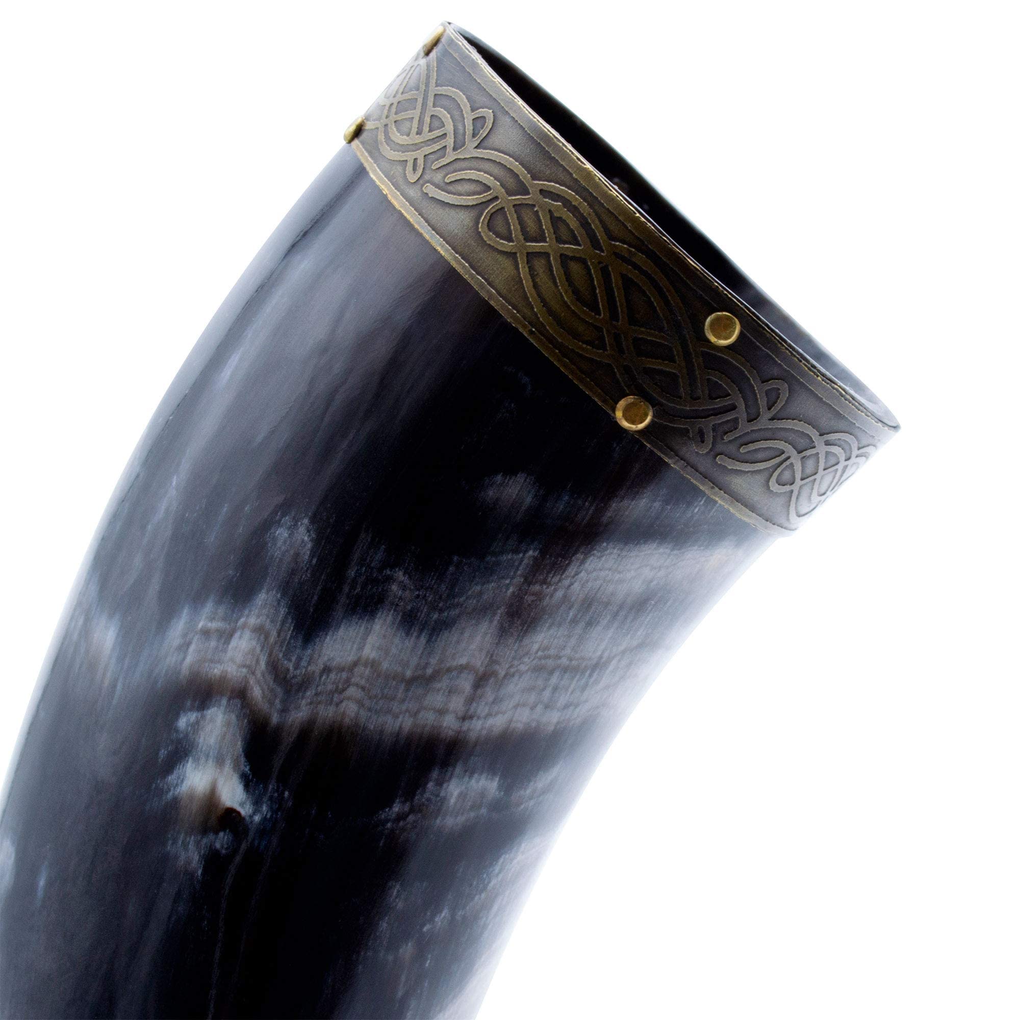 Norse Tradesman 50cm Ox-Horn Viking Drinking Horn with Leather Holster