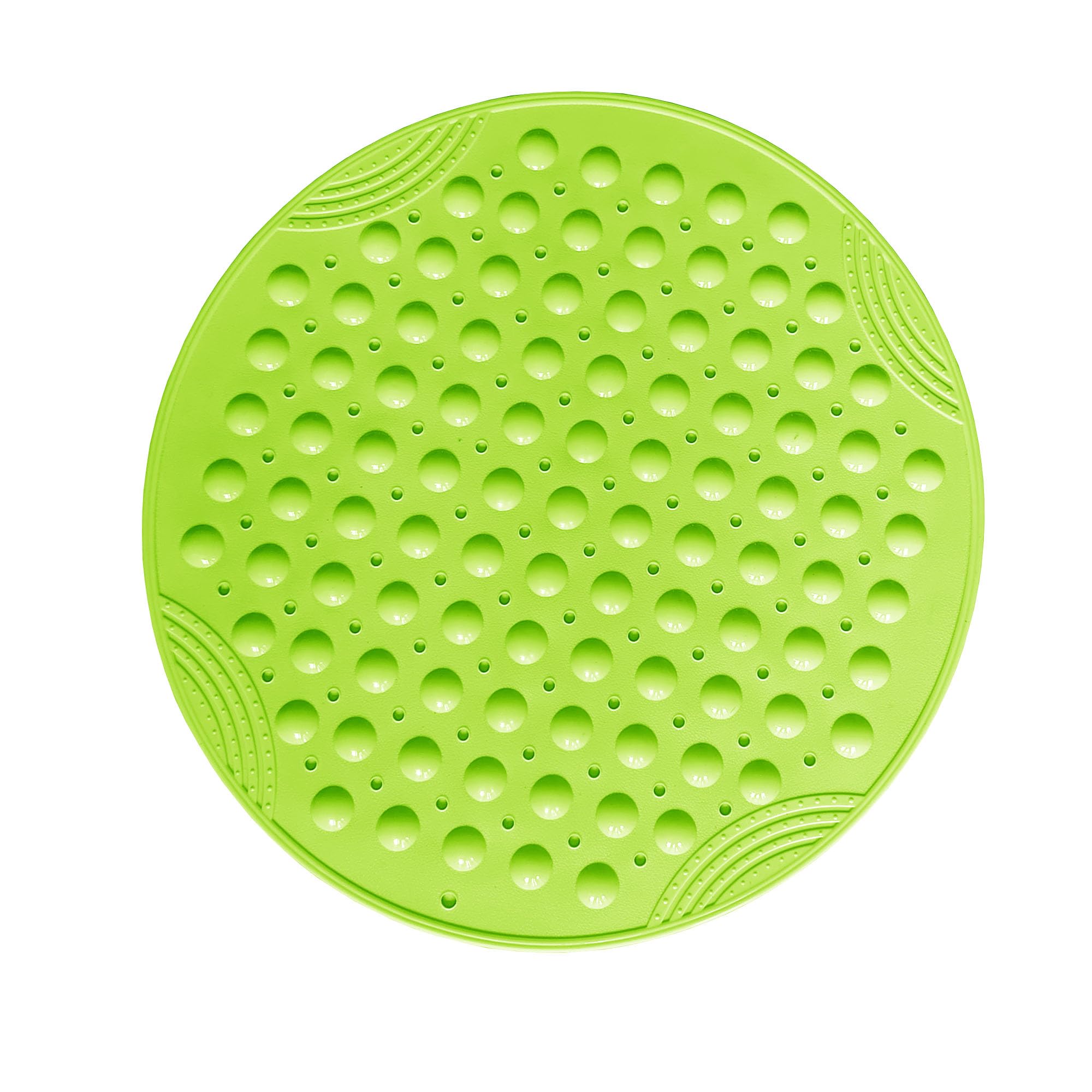 VSUSN Round Anti-Slip Shower Mat | 55cm Non-Slip Bathtub Mat - Green