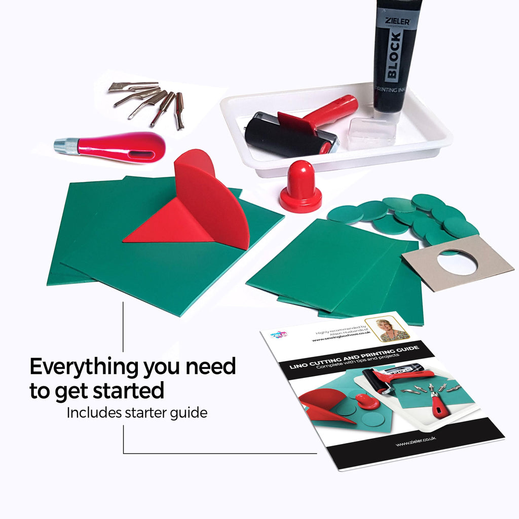 Zieler Lino Cutting & Printing Set - 30-Piece Block Printing Starter Kit
