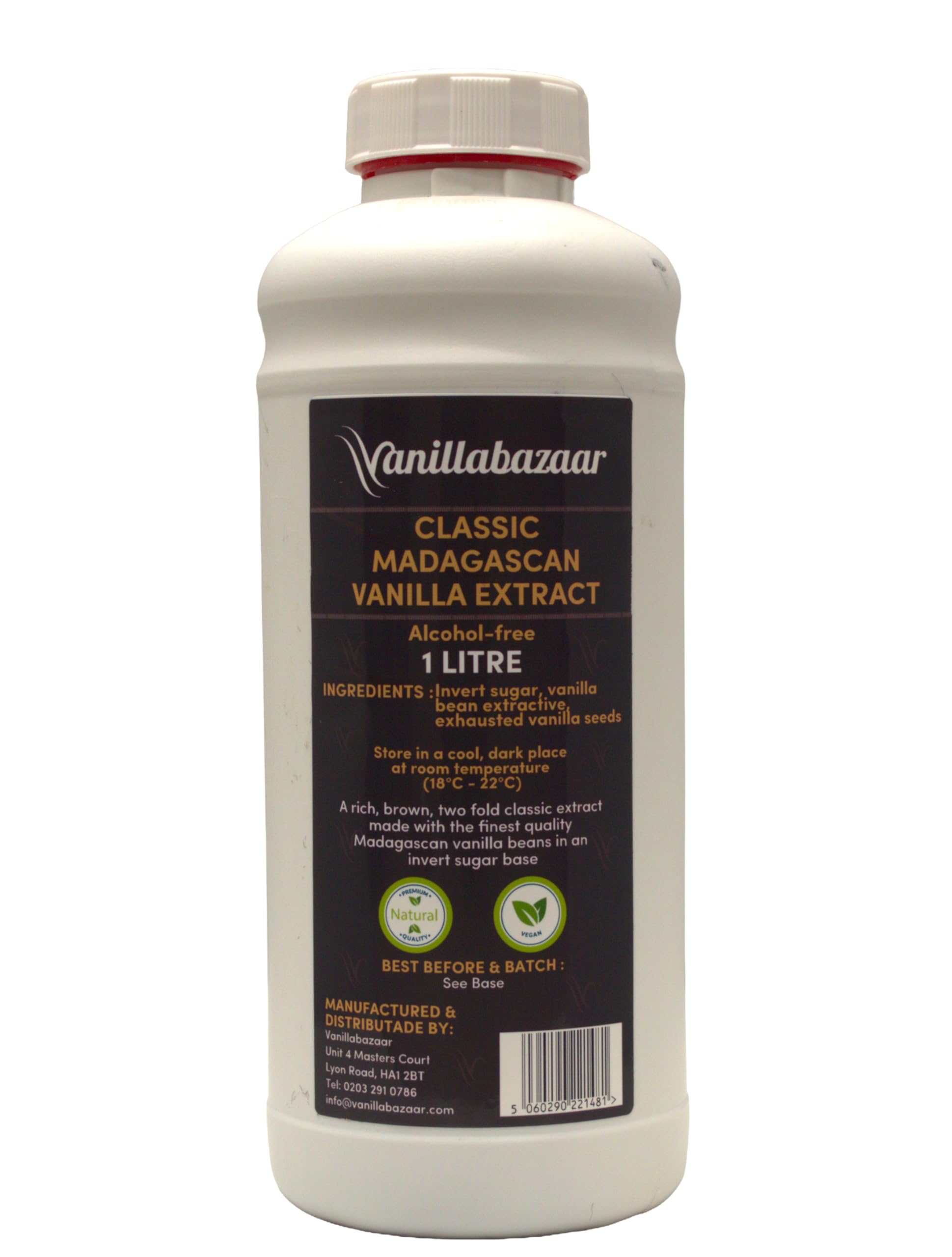 Madagascan Vanilla Extract Double Strength with Seeds - 1L