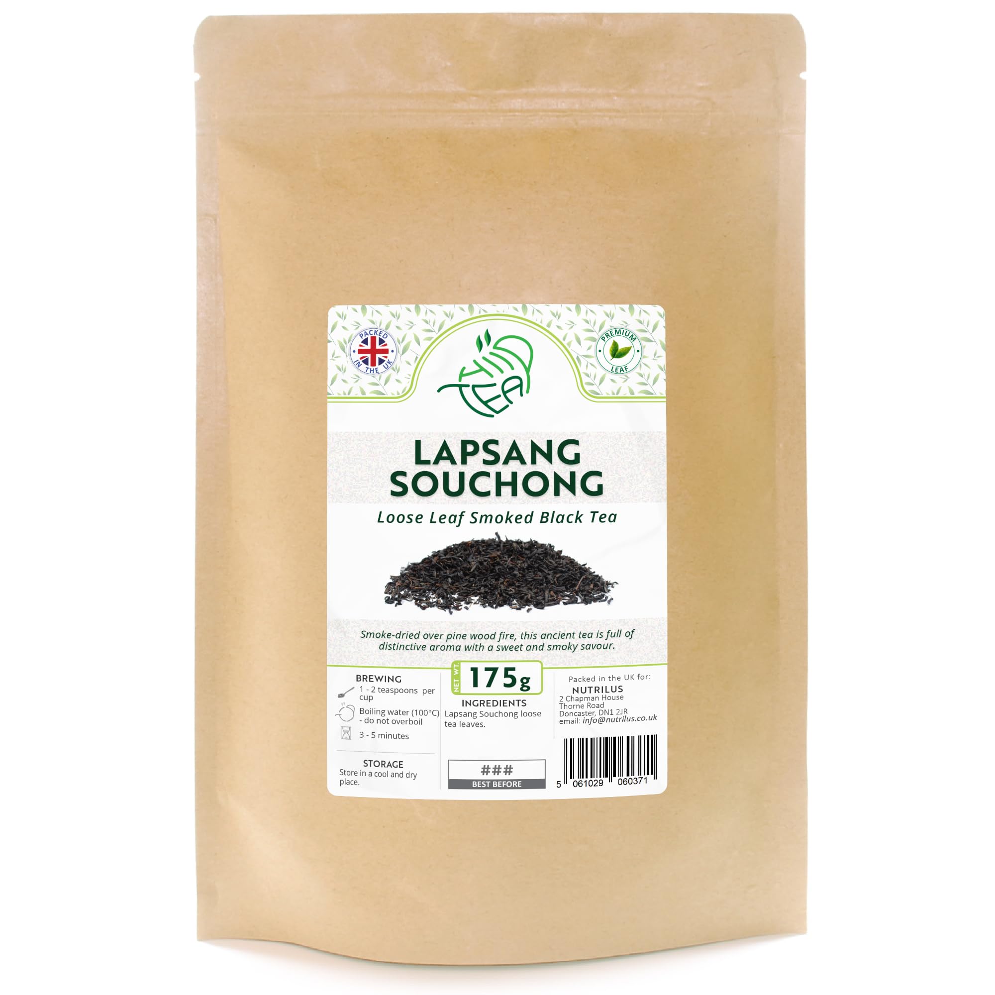 Lapsang Souchong Smoked Black Loose Leaf Tea by Jolof Store – 175g