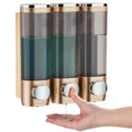 Modunful 3-Chamber Shower Soap Dispenser | Wall Mounted No-Drill ABS