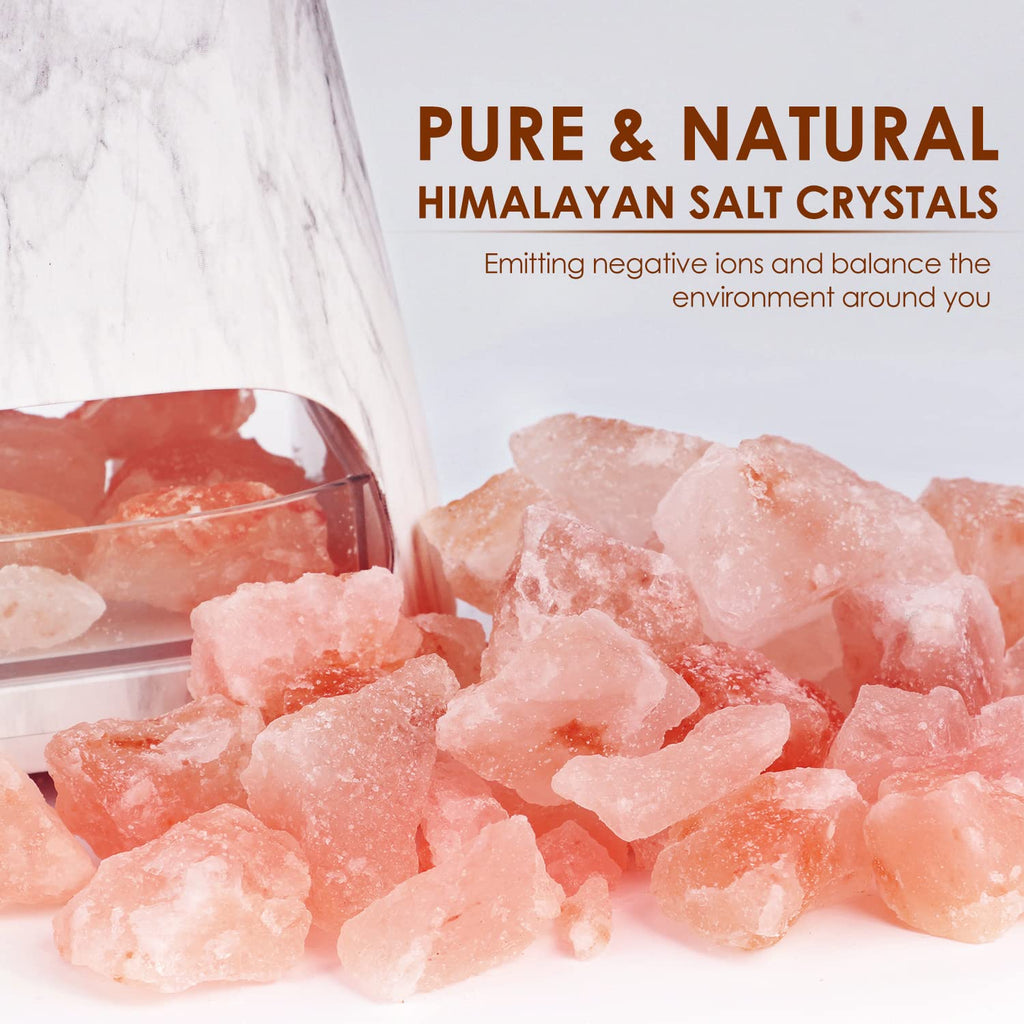 SALKING 2-in-1 Himalayan Salt Lamp & Essential Oil Diffuser – Marble 150ml