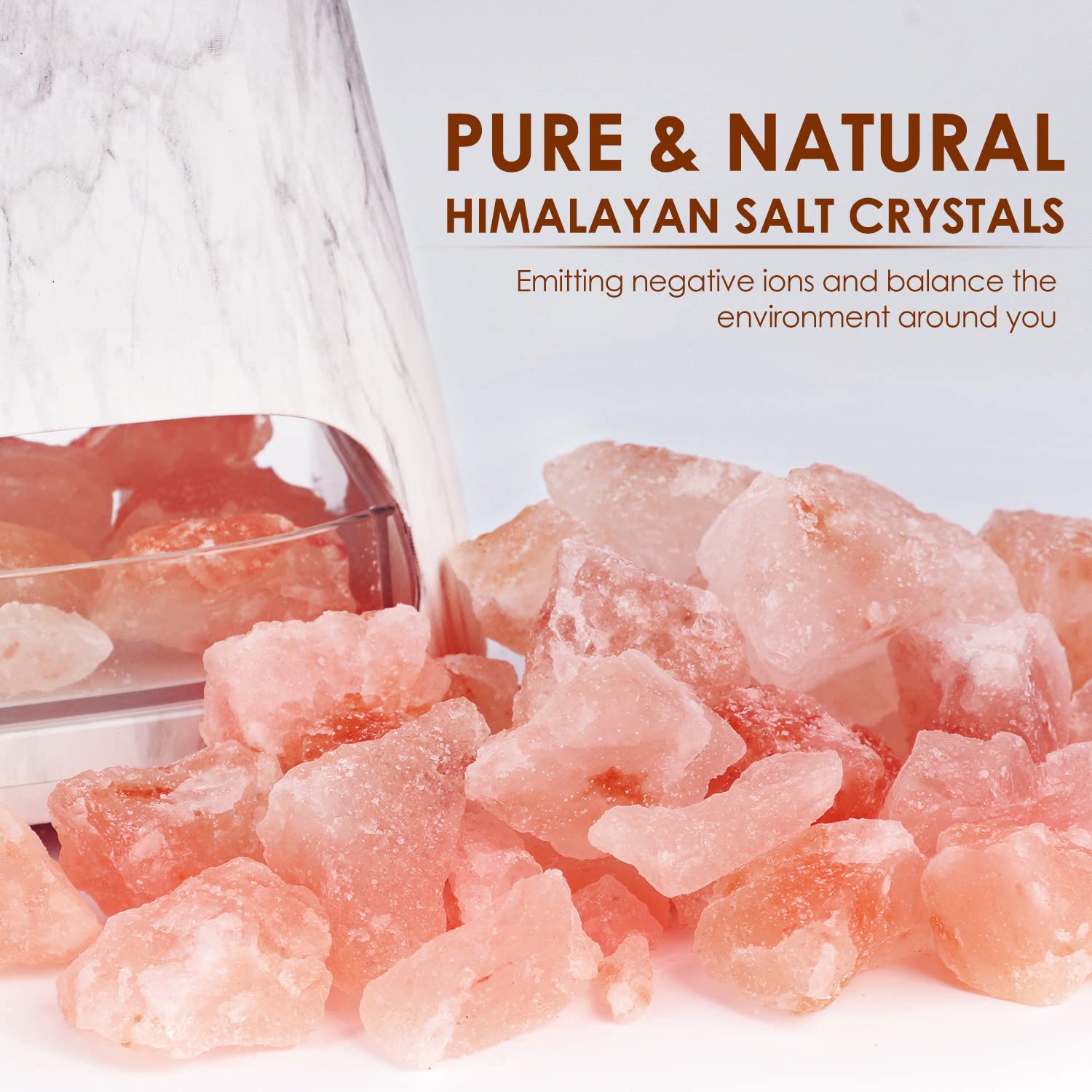 SALKING 2-in-1 Himalayan Salt Lamp & Essential Oil Diffuser – Marble 150ml