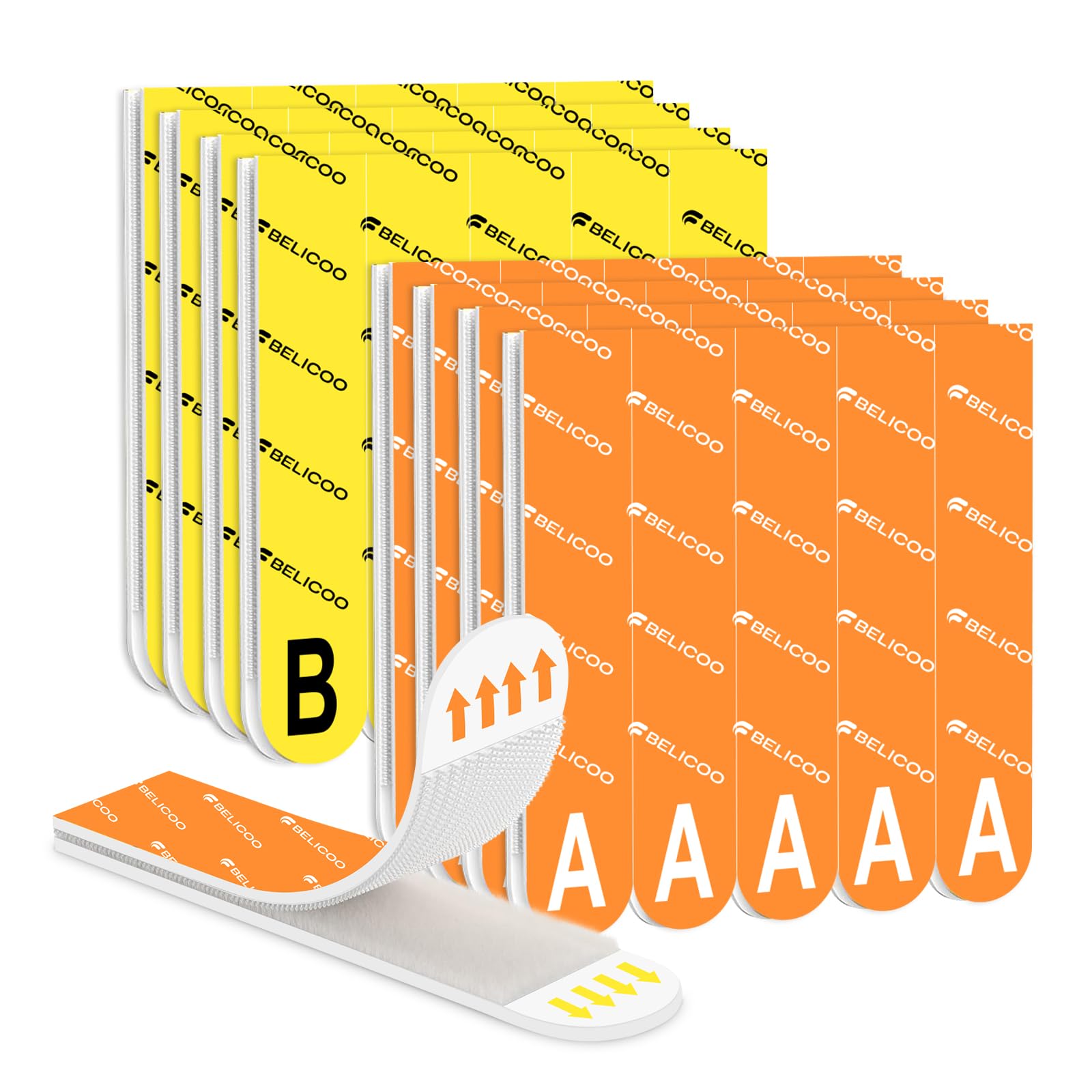 BELICOO Heavy Duty Picture Hanging Strips | 40 Pairs Damage Free Adhesive