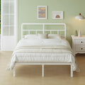 Lutown-Teen Metal Double Bed Frame 140x200 - Curved Headboard & Storage