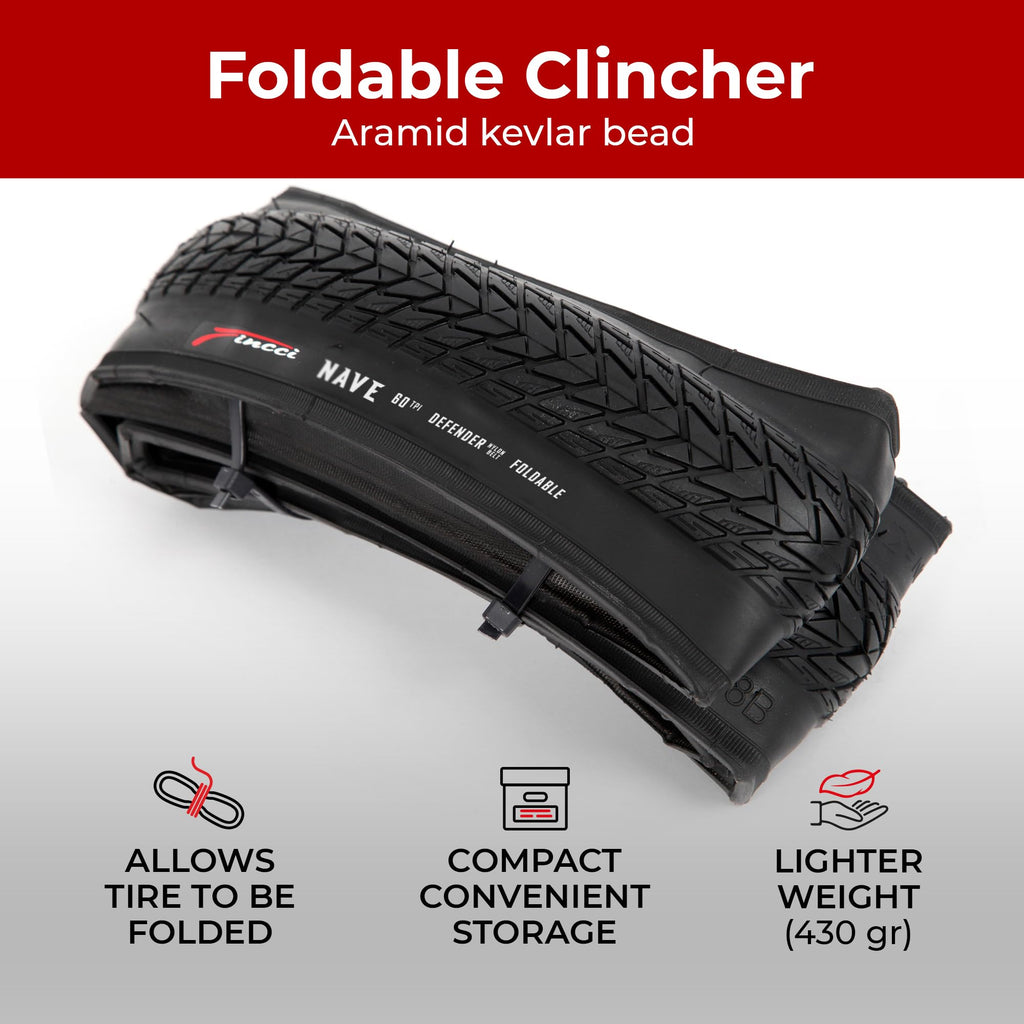 Fincci 700x35c Gravel Bike Tyres | Foldable Puncture Resistant Tires (Pair)