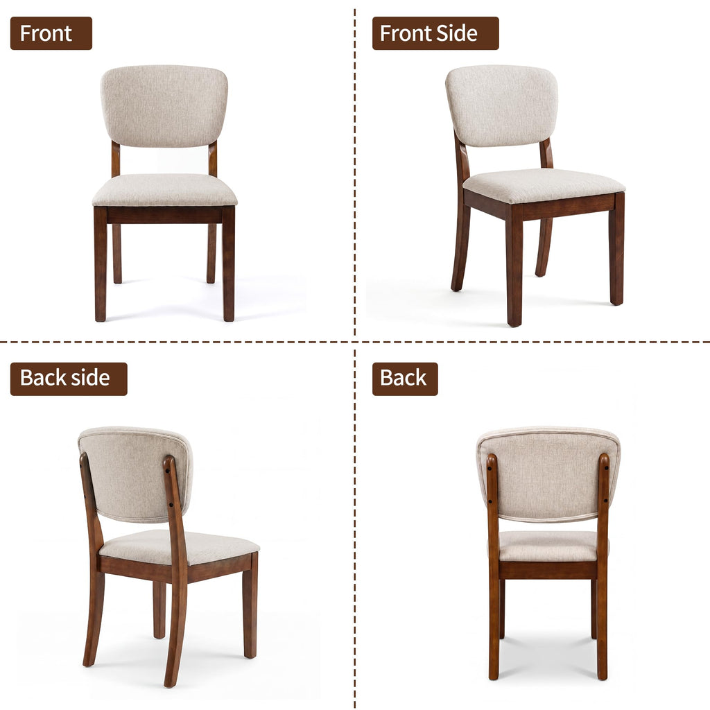 BonVache Upholstered High Back Kitchen Chair Dining Chairs set of 2 - image 5