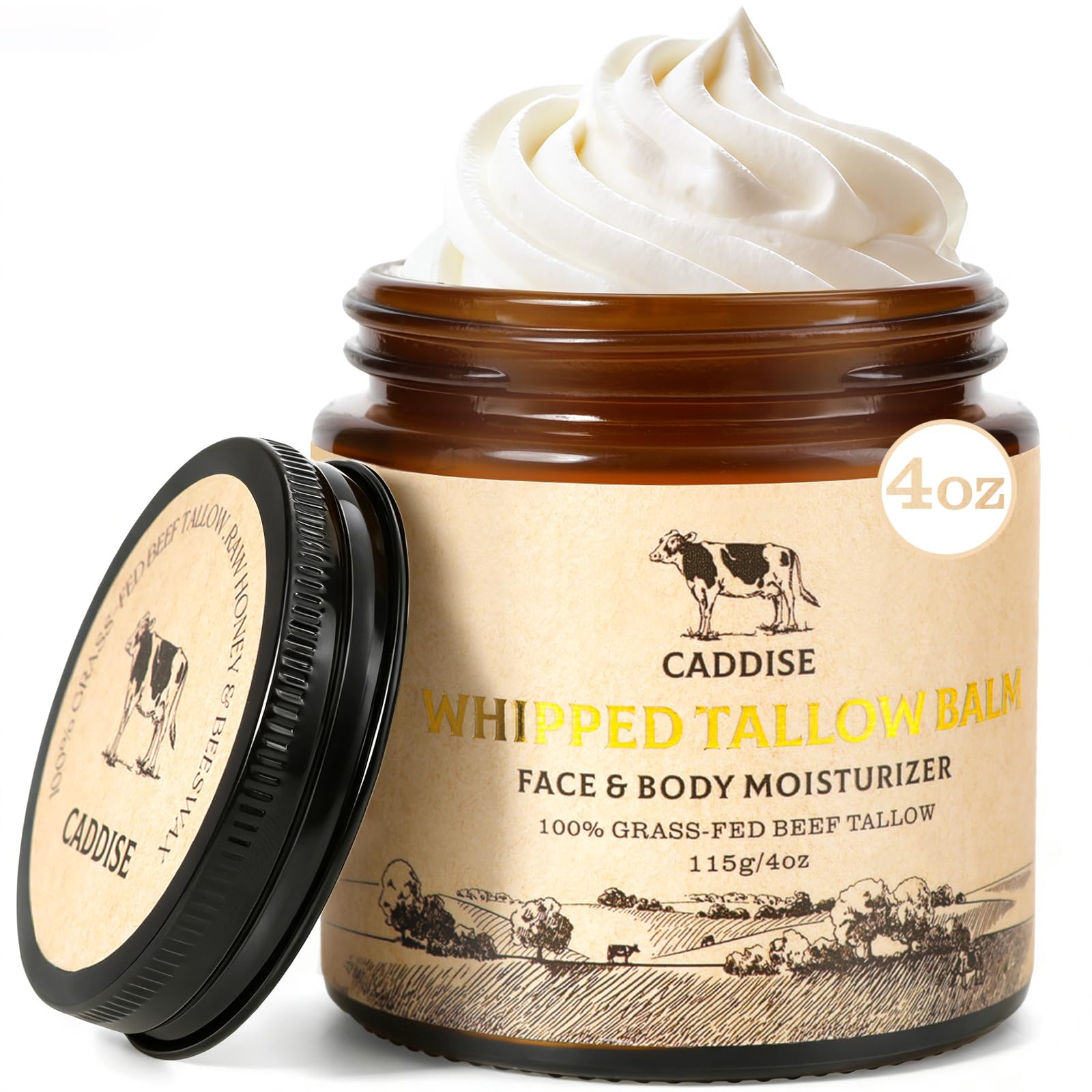 CADDISE Whipped Beef Tallow Cream – 100% Grass-Fed Face & Body Moisturizer