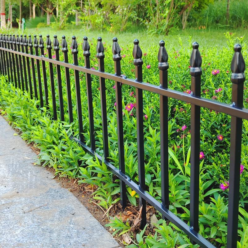Thealyn Metal Decorative Garden Fence – 5 Rustproof Landscape Panels, 2.8m