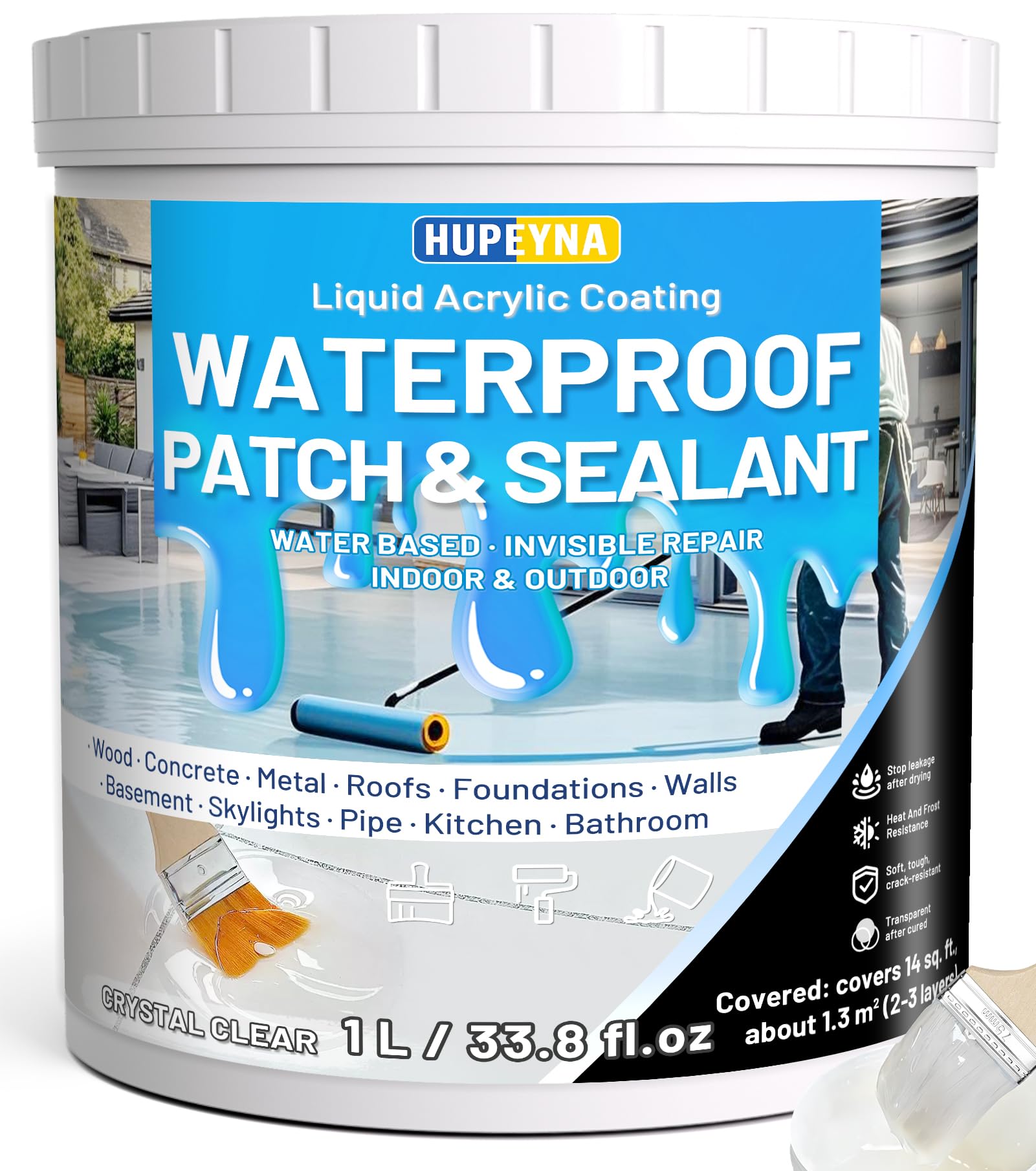Hupeyna Liquid Waterproof Sealant – Transparent Anti-Leakage Coating 1L
