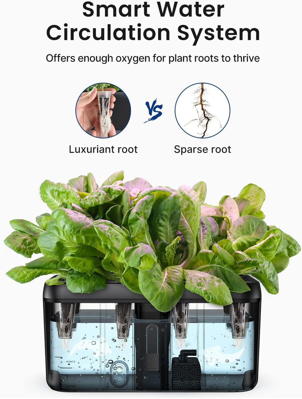 iDOO Hydroponics Growing System | 8 Pods Indoor Herb Garden with LED Light