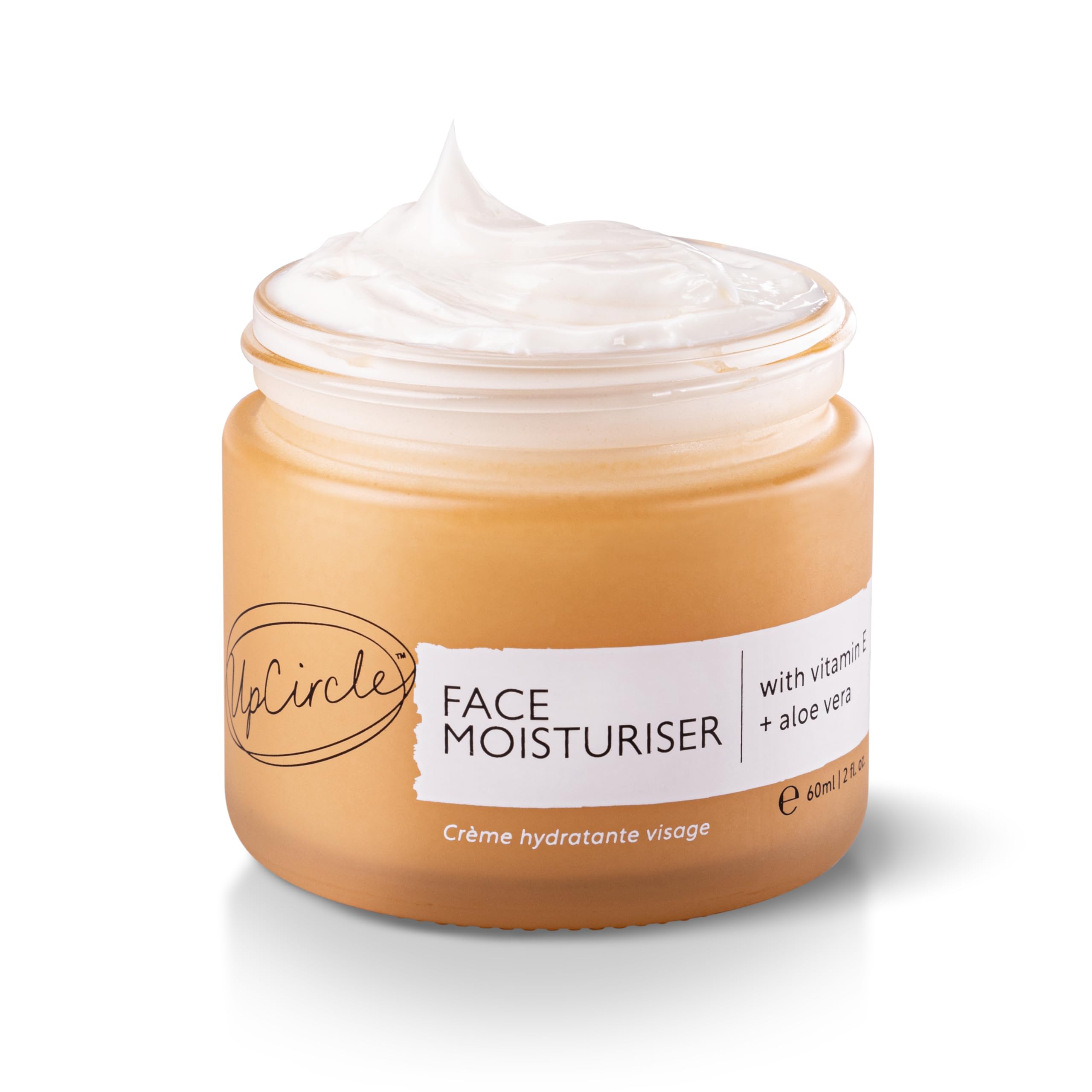 UpCircle Natural Face Moisturiser with Argan Powder - Vegan Day Cream 60ml