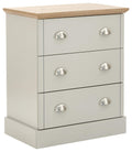 GFW Kendal 3 Drawer Chest – Grey & Oak Modern Bedroom Storage Unit