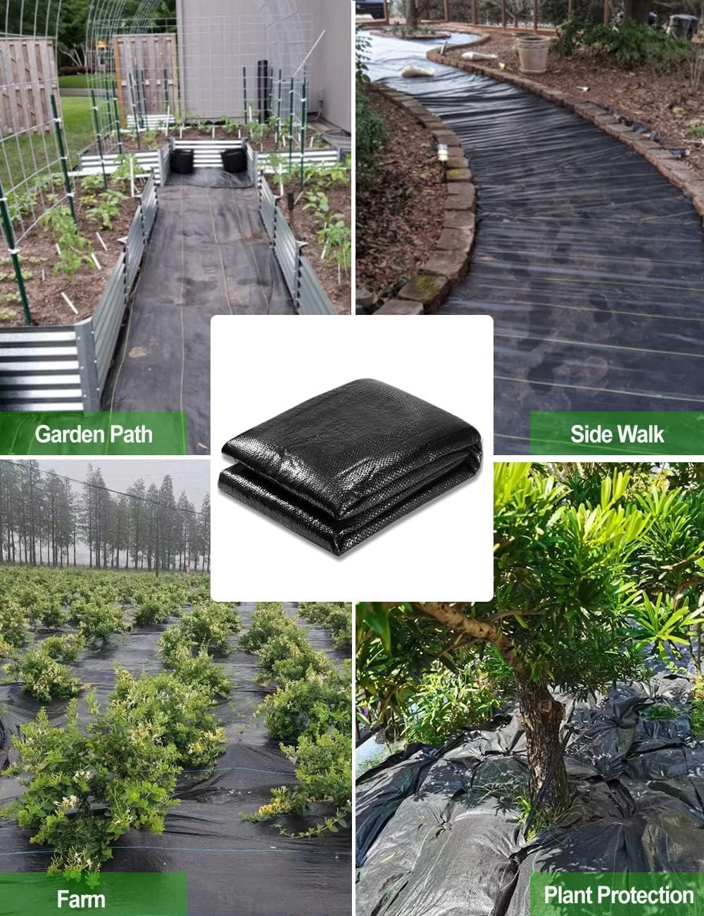 Heavy Duty Weed Control Membrane - 6.6ft x 82ft Landscape Fabric
