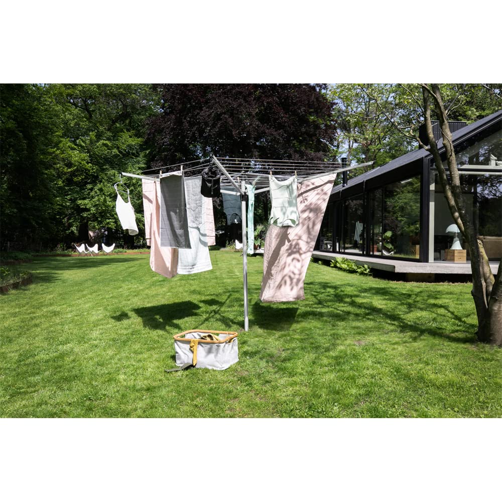 Brabantia Lift-O-Matic Rotary Dryer – 60m Clothes Line with Ground Spike