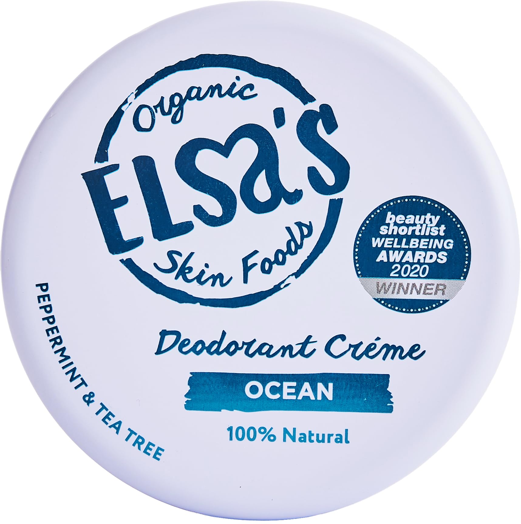Elsa's Organic Natural Deodorant Cream – Ocean – Aluminium Free 50g