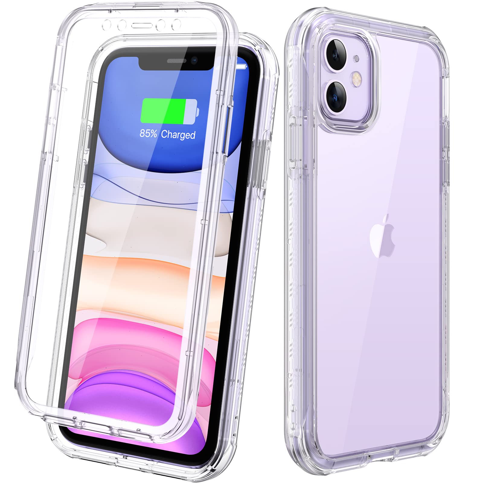 Diaclara iPhone 11 Case – Full Body TPU Bumper with Screen Protector