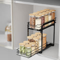 AIRUJIA Pull Out Spice Rack Organizer | 2-Tier Height Adjustable Metal