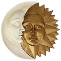 Design Toscano Sun and Moon Outdoor Wall Sculpture | Faux Gold & Ivory