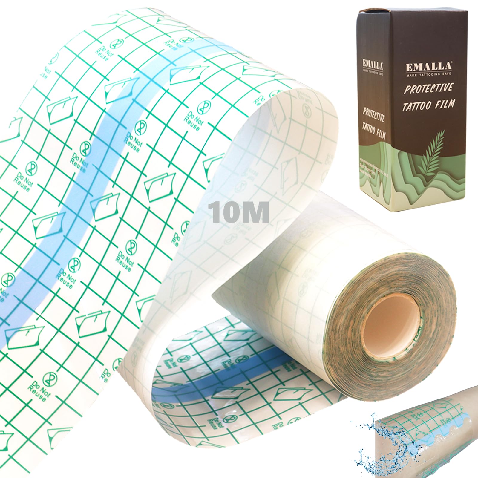 Unihuby Second Skin Tattoo Aftercare Bandage - Waterproof Film 15cm x 10m