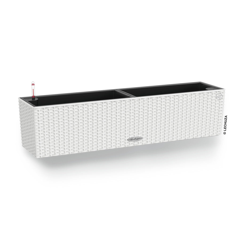 Lechuza BALCONERA Cottage 80 Self-Watering Planter | Rattan Look Box