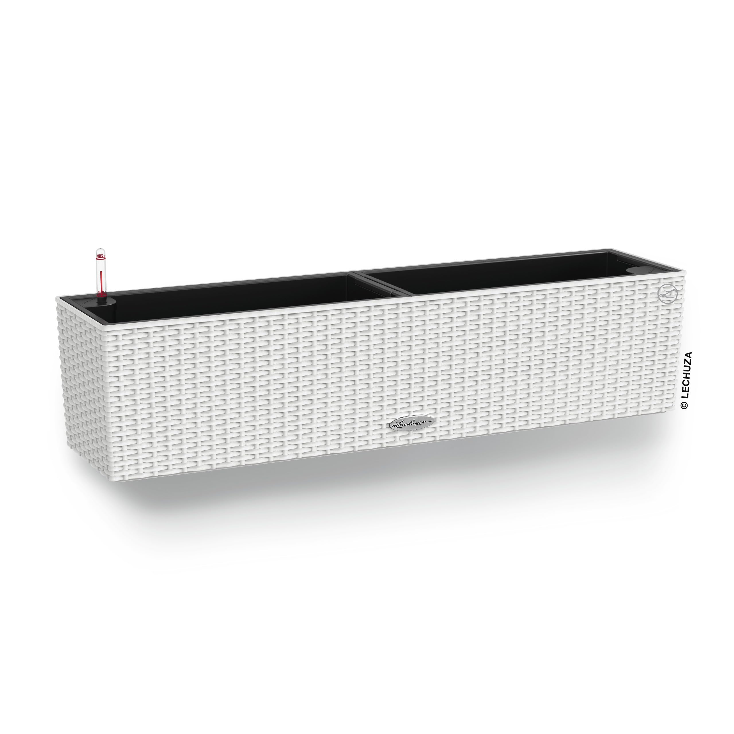 Lechuza BALCONERA Cottage 80 Self-Watering Planter | Rattan Look Box