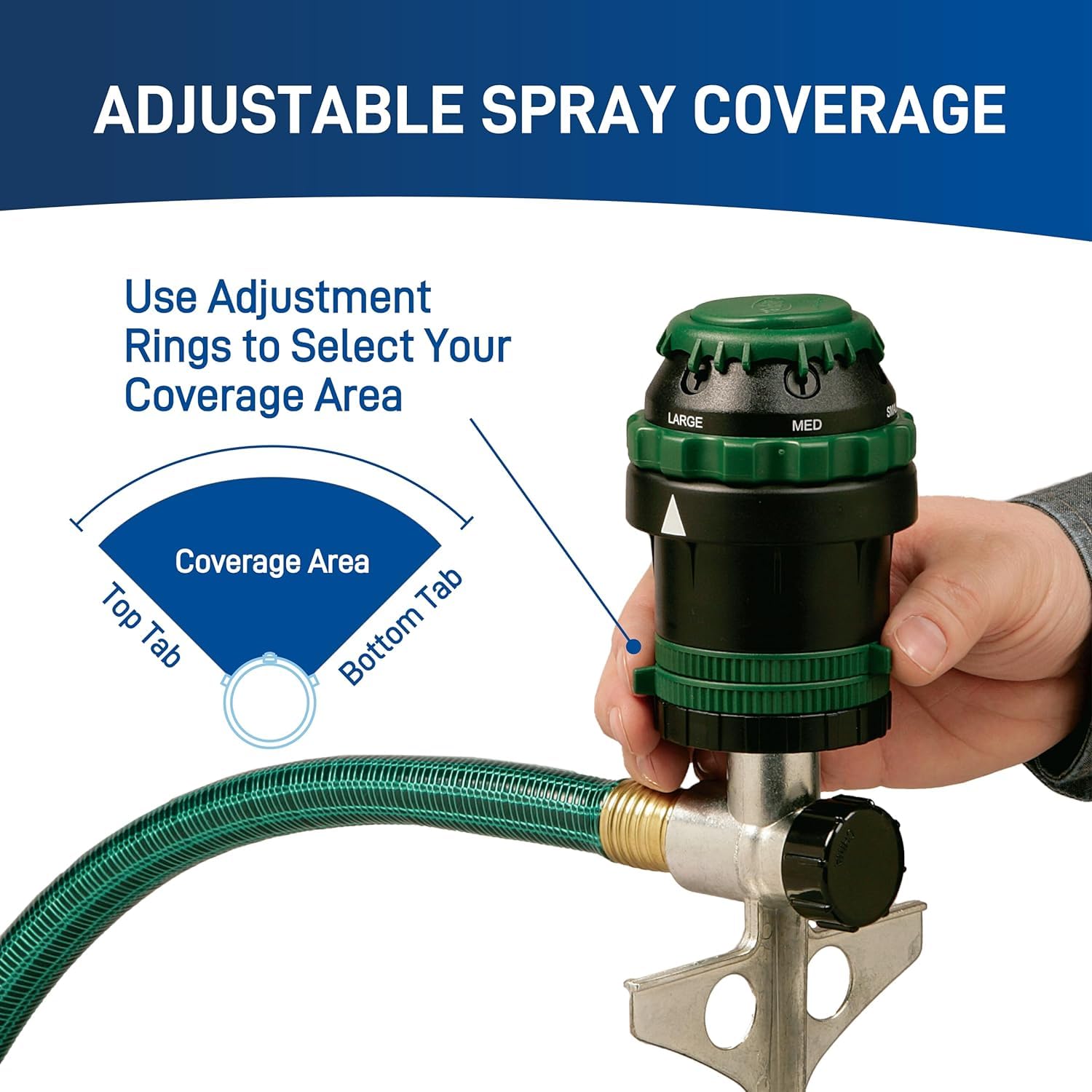 Orbit H2O-6 Gear Drive Sprinkler 2-Pack | 6-Pattern Lawn Watering