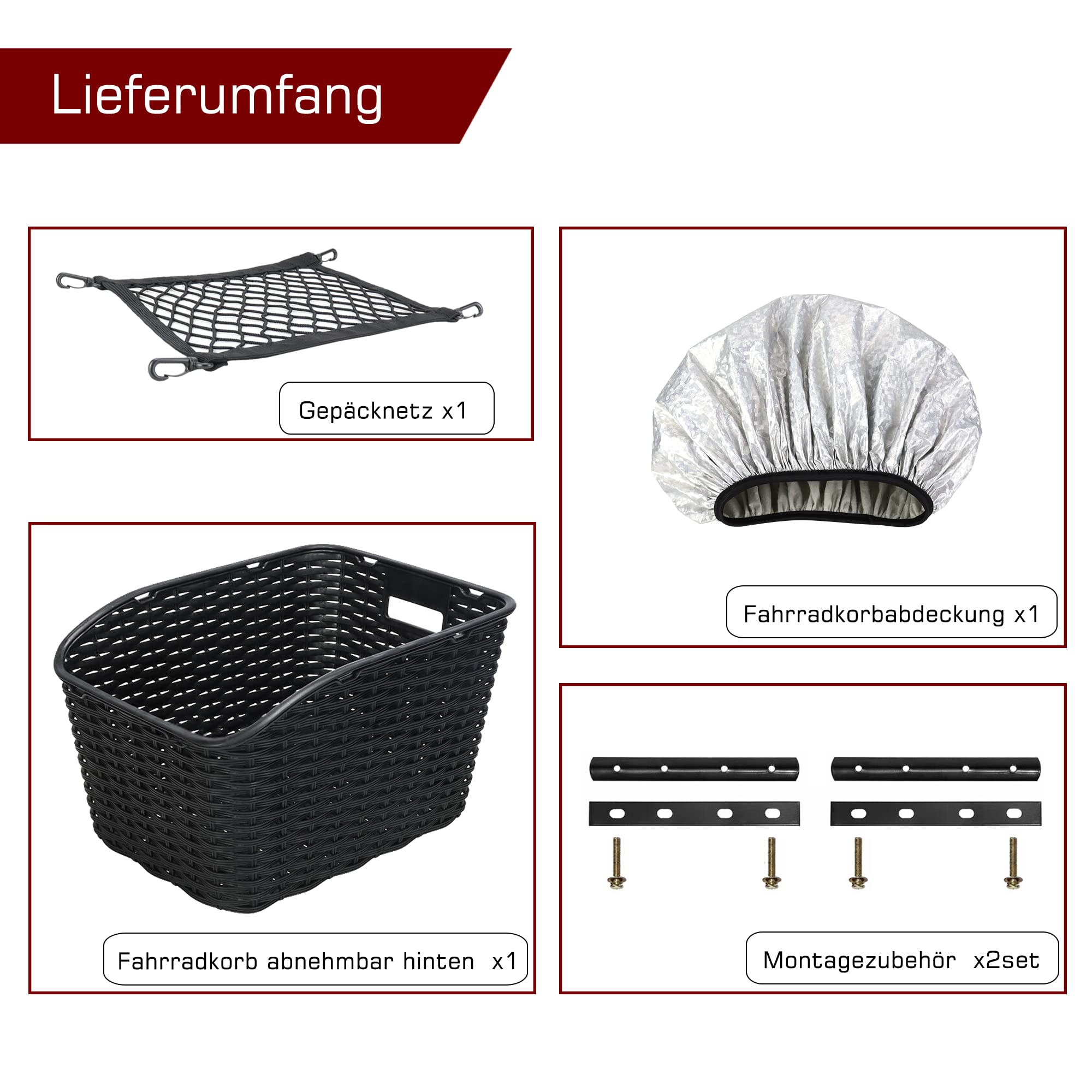 Rear Bicycle Basket – 27L Weatherproof Plastic Mesh Weave