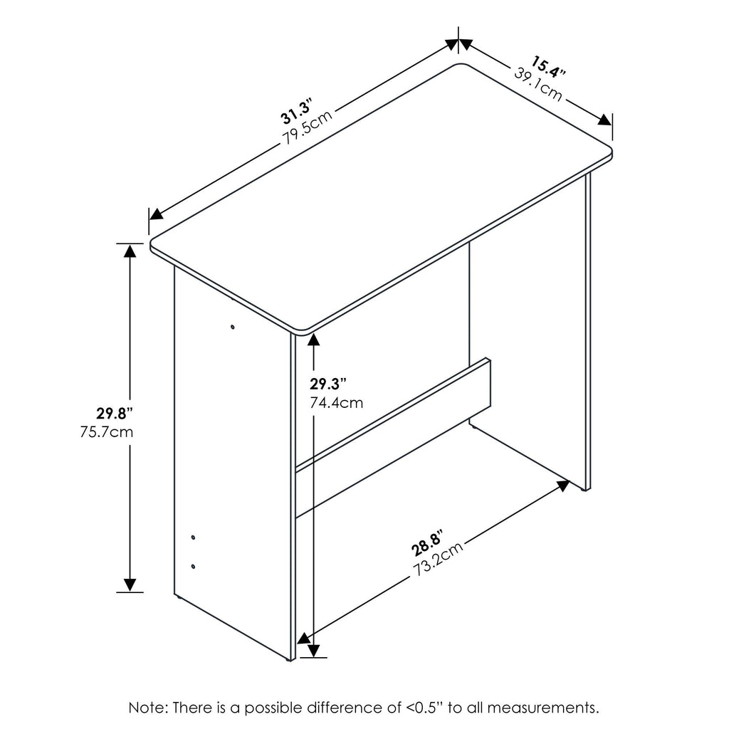 Furinno Simplistic Computer Desk – Compact Study Table, Espresso Wood