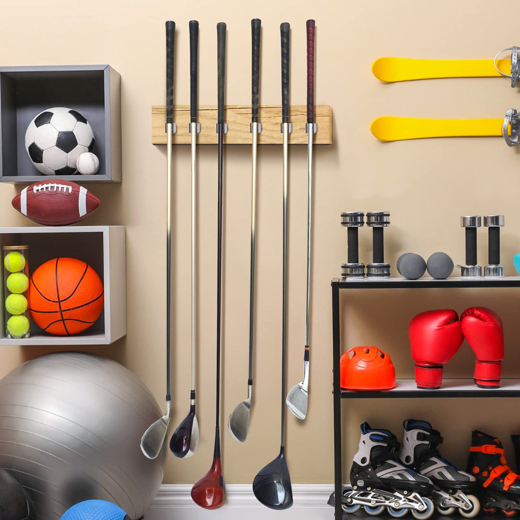 Deekin 30-Piece Golf Club Wall Mount Rack – Gray PP Storage Organizer