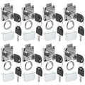 CYEER 8-Pack Cabinet Cam Locks | 22mm Zinc Alloy Security Drawer Locks