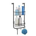 iDesign Over the Door Shower Caddy – 2-Tier Metal Hanging Organizer
