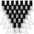 ZENFUN 50 Pack Empty Nail Polish Bottles | 5ml Clear Glass with Brush