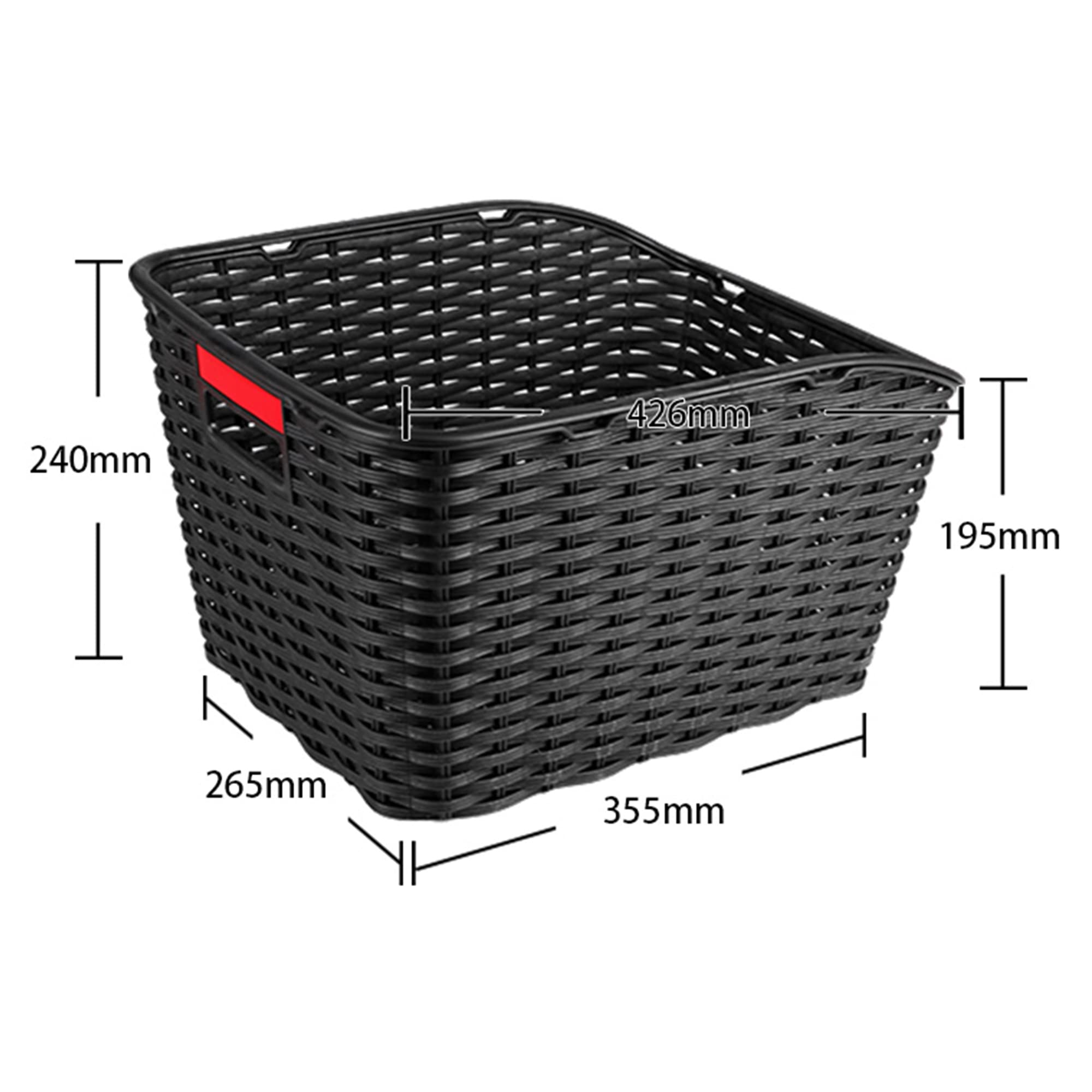 Rear Bicycle Basket – 27L Weatherproof Plastic Mesh Weave