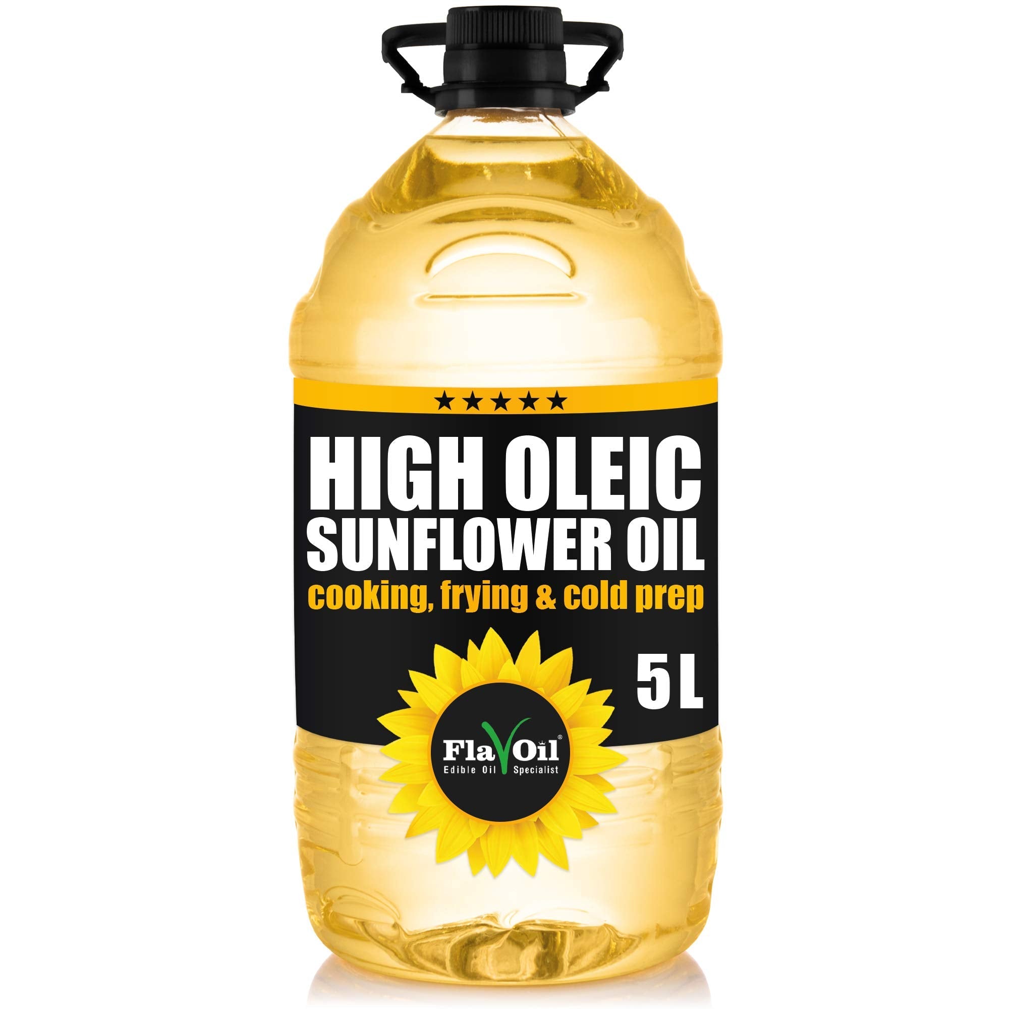 FlavOil High Oleic Sunflower Oil – 5L Healthy Plant-Based Cooking Oil