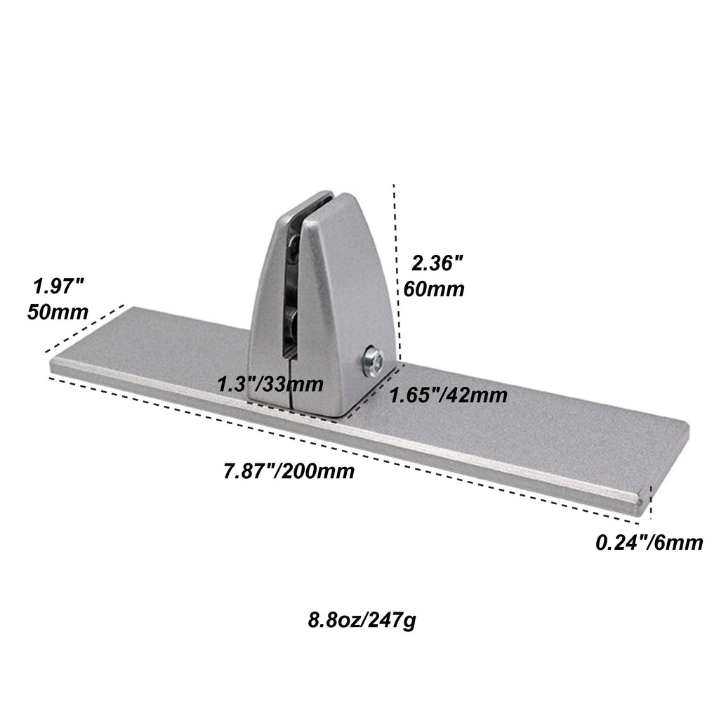 2 Pack Sneeze Guard Shield Base for Countertops, Stick On Heavy Duty Aluminum Partition Stand for Clear Acrylic Desktop Countertop Reception