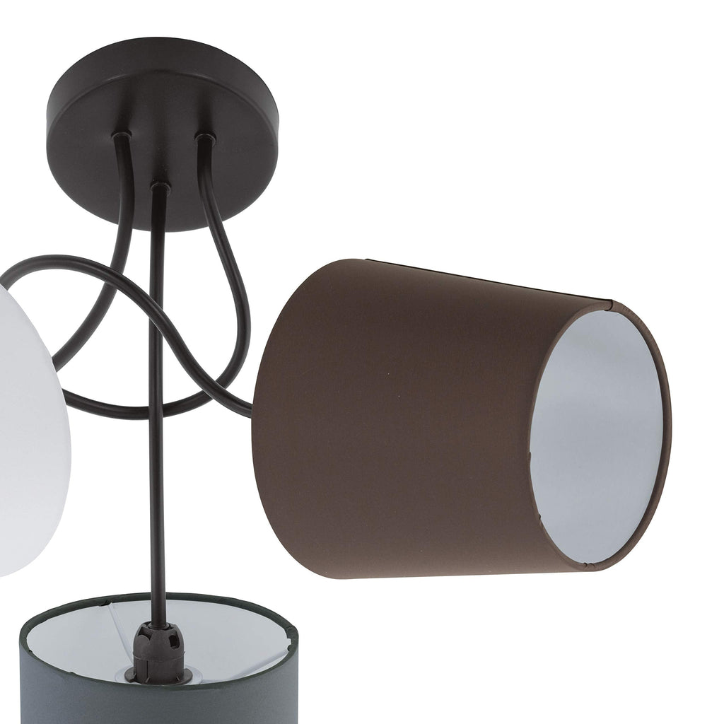 Eglo Almeida Black Wall and Ceiling Lamp - Modern E14 LED Fixture