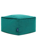 icon Amara Velvet Small Bean Bag Footstool with Filling Included, Teal
