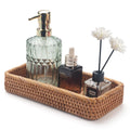 Rattan Bathroom Vanity Tray – Handwoven Toilet Tank Basket