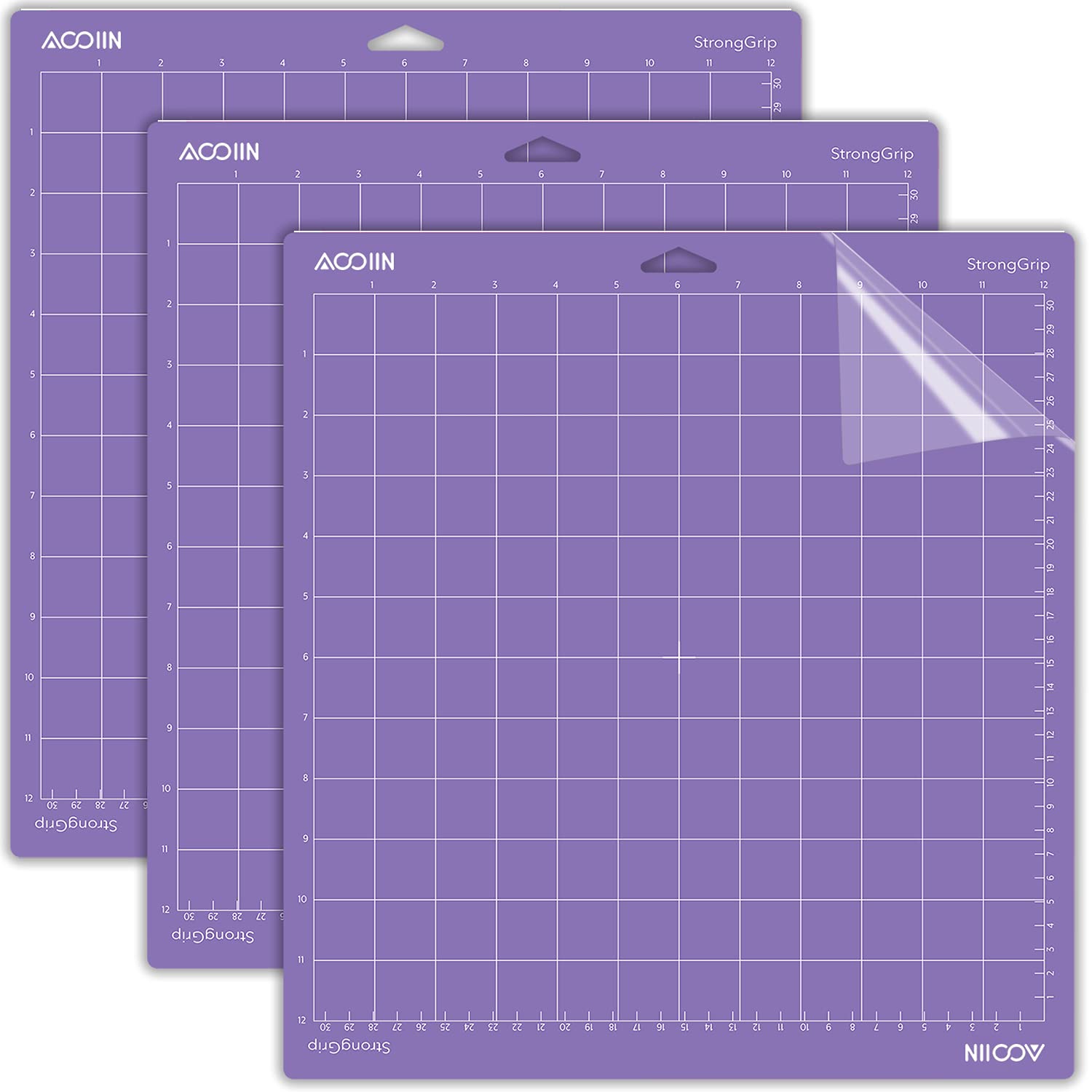 AOOIIN Strong Grip Cutting Mat for Cricut Maker/Explore - 12x12, 3 Pack
