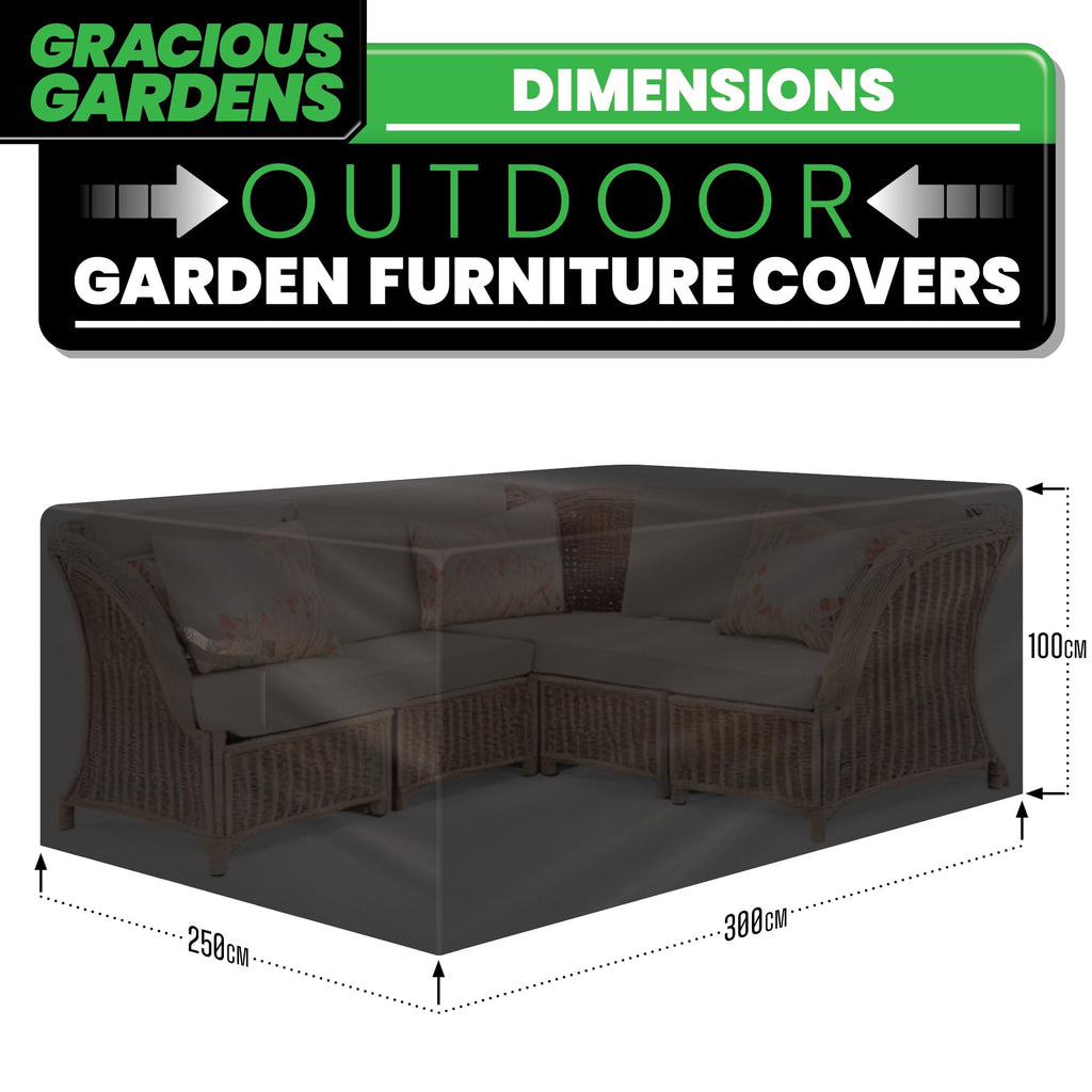 Gracious Gardens Waterproof Garden Furniture Cover - 300x250x100cm Oxford