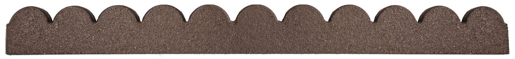 Recycled Rubber Scalloped Garden Edging - Brown, 4 Pack