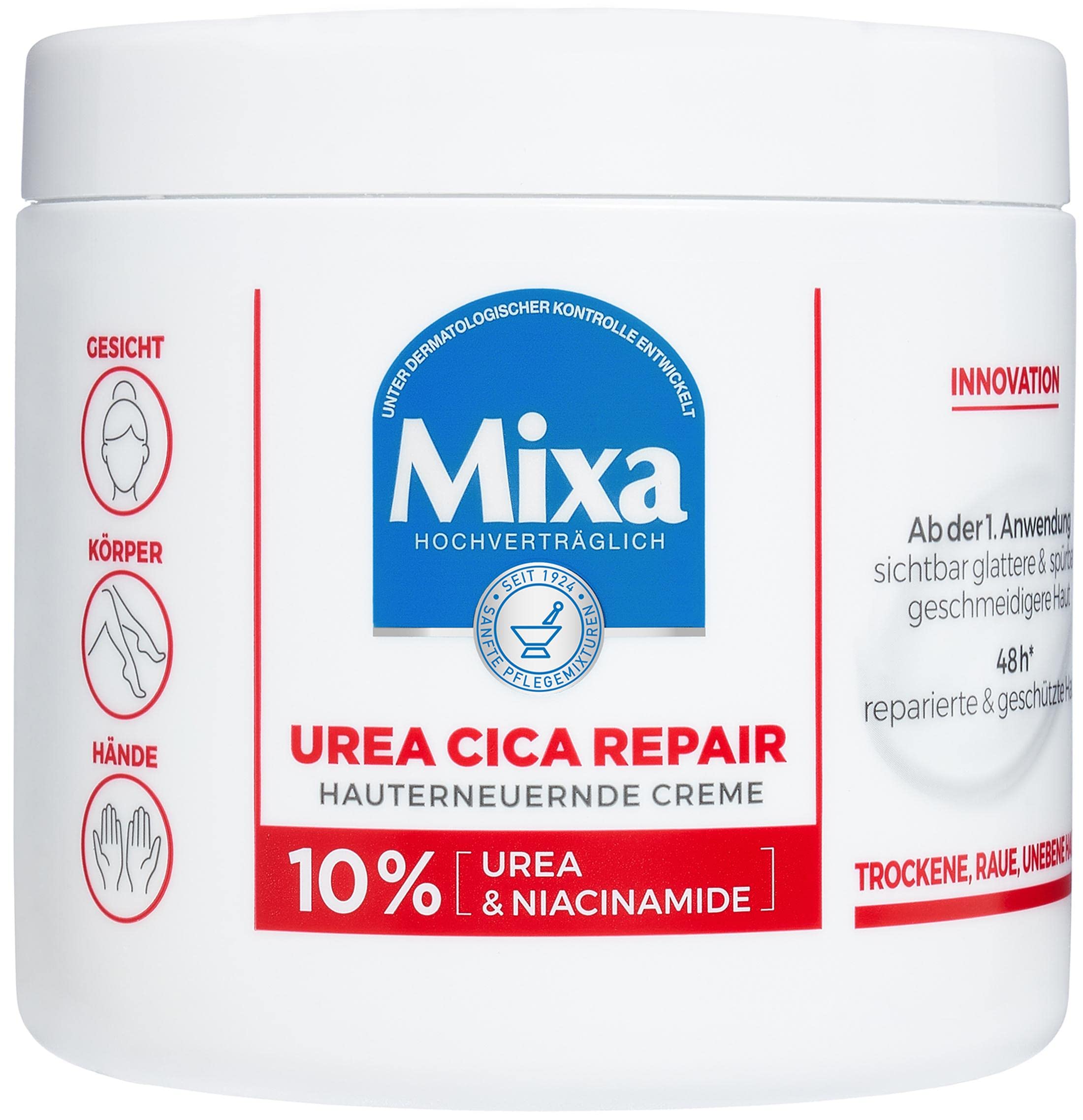 Mixa Urea Cica Repair+ Skin Renewing Cream with Niacinamide - 400ml