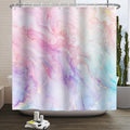 Jolof Store Pink Purple Marble Shower Curtain – Waterproof Polyester