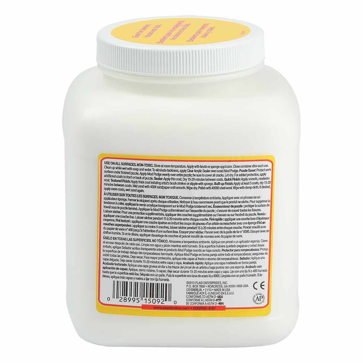 Mod Podge Matte Waterbase Sealer, Glue and Finish for Crafts – 64 oz